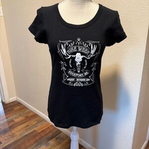 Bike Week Edgeport, ME. Bella Brand Short Sleeve T-shirt - Size Large